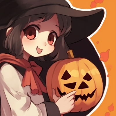 Image For Post | Two characters cheek-to-cheek, warm colors, wearing jack-o'-lantern themed outfits. unique halloween matching pfp pfp for discord. - [matching pfp halloween, aesthetic matching pfp ideas](https://hero.page/pfp/matching-pfp-halloween-aesthetic-matching-pfp-ideas)