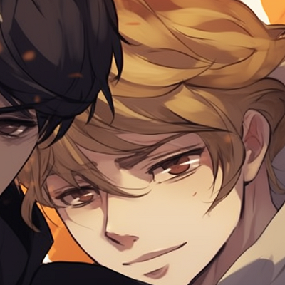 Image For Post | Two male characters in a surprising encounter, sharp features and sudden glances. shared bl matching pfp pfp for discord. - [bl matching pfp, aesthetic matching pfp ideas](https://hero.page/pfp/bl-matching-pfp-aesthetic-matching-pfp-ideas)