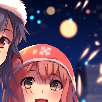 Image For Post | Two characters exchanging gifts, soft pastel hues and detailed background. unique matching christmas pfp pfp for discord. - [matching christmas pfp, aesthetic matching pfp ideas](https://hero.page/pfp/matching-christmas-pfp-aesthetic-matching-pfp-ideas)