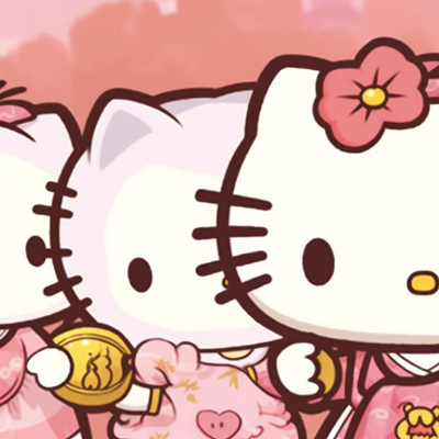 Image For Post | Double Hello Kitty characters with starry accents, cosmic colors and bright tones, twinkling aura. aesthetic hello kitty pfp matching pfp for discord. - [hello kitty pfp matching, aesthetic matching pfp ideas](https://hero.page/pfp/hello-kitty-pfp-matching-aesthetic-matching-pfp-ideas)