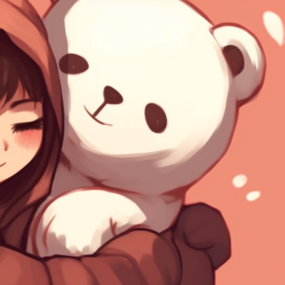 Image For Post | A pair of characters bear hugging, blushes on their cheeks, warm colors. milk and mocha pfp combinations pfp for discord. - [milk and mocha matching pfp, aesthetic matching pfp ideas](https://hero.page/pfp/milk-and-mocha-matching-pfp-aesthetic-matching-pfp-ideas)