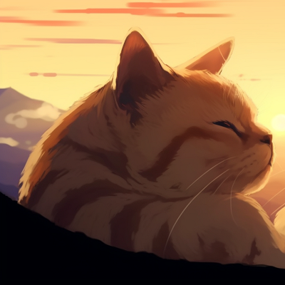 Image For Post | Two cats on a hill, with sunset hues and anime art style. matching pfp cat styles pfp for discord. - [matching pfp cat, aesthetic matching pfp ideas](https://hero.page/pfp/matching-pfp-cat-aesthetic-matching-pfp-ideas)