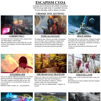 Image For Post Escapism CYOA
