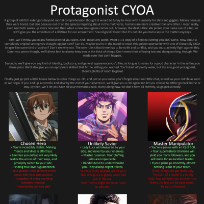 Image For Post Protagonist CYOA