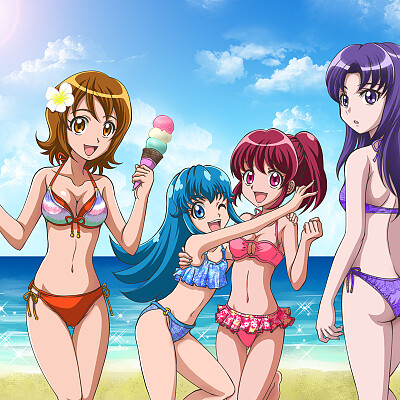 Image For Post Happiness Charge Precure team at the beach