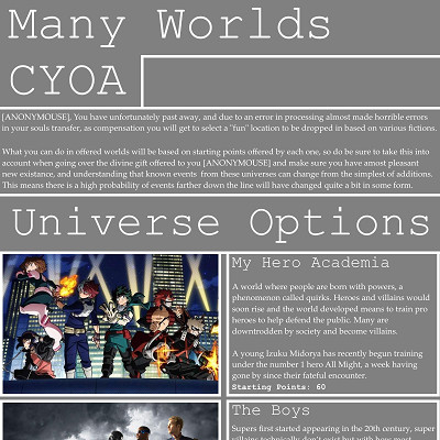 Image For Post Many Worlds CYOA by notinnamed