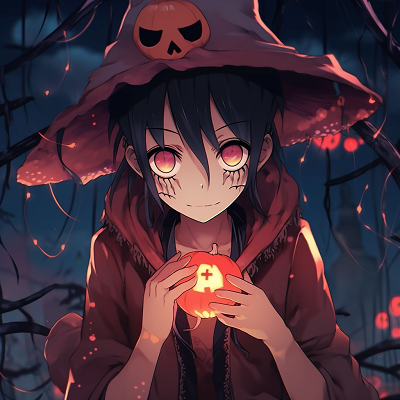 Image For Post | Luffy in ghostly pirate costume, eerie lights and faded colors. halloween anime pfp for boys - [Halloween Anime PFP Collection](https://hero.page/pfp/halloween-anime-pfp-collection)