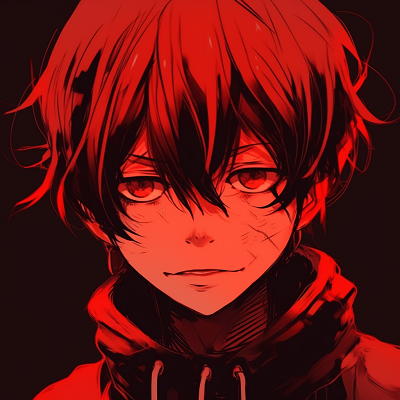 Image For Post Charming Anime Boy with Red Headband - adorable red anime pfp