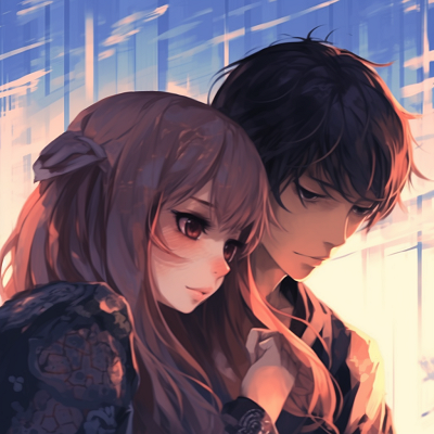 Image For Post | Mysterious anime couple, often depicted with complex and intricate backgrounds artistic anime couple pfp - [Anime Couple pfp](https://hero.page/pfp/anime-couple-pfp)