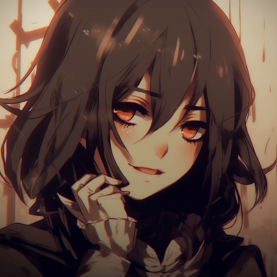 Image For Post | Mikasa Ackerman with an intense gaze, muted colors and sharp linework. anime pfp aesthetic graphic illustrations - [Ultimate Anime PFP Aesthetic](https://hero.page/pfp/ultimate-anime-pfp-aesthetic)