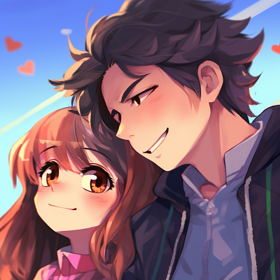 Image For Post | Both characters making funny faces, distinctive anime style and vibrant hues. comedic couple anime pfp - [Couple Anime PFP Themes](https://hero.page/pfp/couple-anime-pfp-themes)