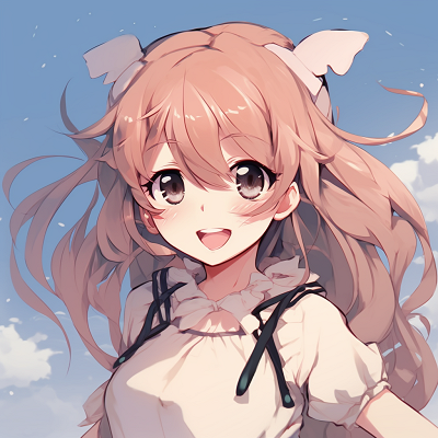 Image For Post | A beaming anime girl, soft pastel shades highlighting her innocence and liveliness. adorable anime pfp illustrations - [cute pfp anime](https://hero.page/pfp/cute-pfp-anime)
