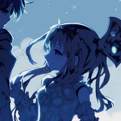 Image For Post | Two characters silhouetted against a moonlit sky, clear shades of blue and metallic hues. aesthetic pfp discord in blue pfp for discord. - [matching pfp discord, aesthetic matching pfp ideas](https://hero.page/pfp/matching-pfp-discord-aesthetic-matching-pfp-ideas)