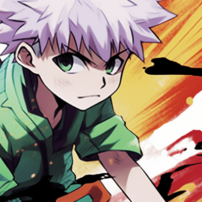 Image For Post | Gon and Killua with their Nen auras, vivid colors and strong contrasts. manga gon and killua matching pfp pfp for discord. - [gon and killua matching pfp, aesthetic matching pfp ideas](https://hero.page/pfp/gon-and-killua-matching-pfp-aesthetic-matching-pfp-ideas)
