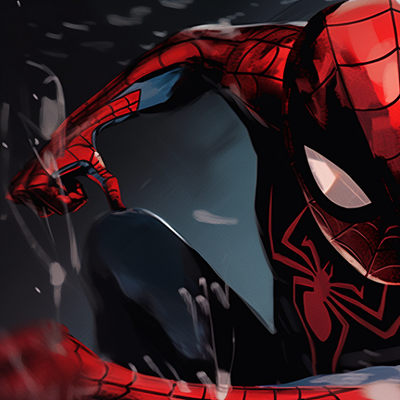 Image For Post | Two Spidermans swinging through the city, dynamic lines and blurred background for speed effect. matching spiderman pfp for friends pfp for discord. - [matching spiderman pfp, aesthetic matching pfp ideas](https://hero.page/pfp/matching-spiderman-pfp-aesthetic-matching-pfp-ideas)