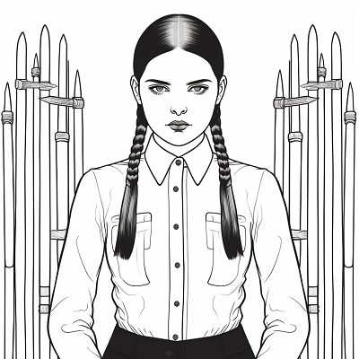 Image For Post Wednesday Addams Standard Position - Wallpaper