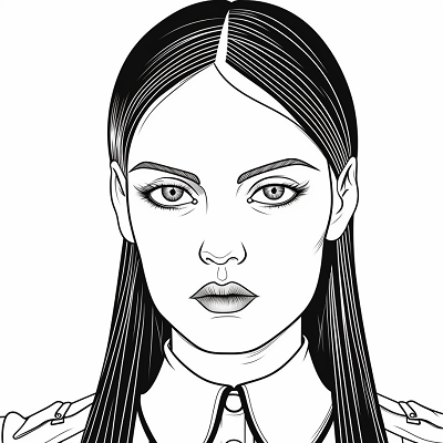 Image For Post Wednesday Addams Close Up - Wallpaper