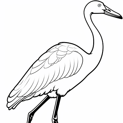 Image For Post Famous Bird Coloring Pages Flamboyant Flamingo - Printable Coloring Page