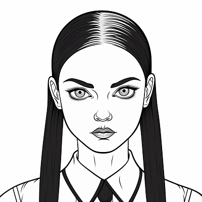 Image For Post Wednesday Addams Classic Braids - Wallpaper
