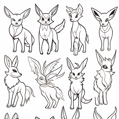Image For Post | Easy to distinguish Eevee evolutions;each evolution shown in a straightforward style. printable coloring page, black and white, free download - [Eevee Evolutions Coloring Sheet Pokemon Pages, Adult & Kids Fun](https://hero.page/coloring/eevee-evolutions-coloring-sheet-pokemon-pages-adult-and-kids-fun)