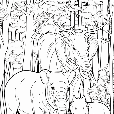 Image For Post Life in the Wild Forest Edition - Printable Coloring Page