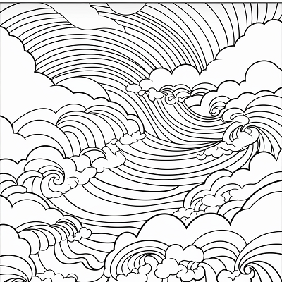 Image For Post Abstract Rainbow Swirls - Printable Coloring Page