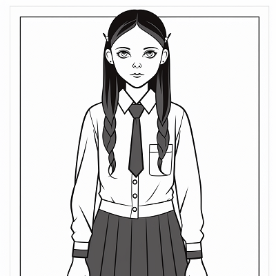 Image For Post Full Body Image of Wednesday Addams - Wallpaper