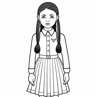 Image For Post | Wednesday Addams holding her favorite pet; detailed expressions and minimalistic clothing lines printable coloring page, black and white, free download - [Wednesday Addams Printable Coloring Pages, Adult Coloring Crafts, Kid Fun Pages](https://hero.page/coloring/wednesday-addams-printable-coloring-pages-adult-coloring-crafts-kid-fun-pages)