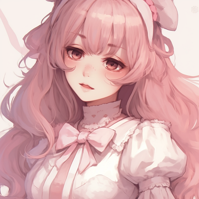 Image For Post | Close-up shot of a sophisticated pink anime girl, focus on her soft features and perfectly-drawn eyes. sophisticated pink anime girl pfp drawings pfp for discord. - [Pink Anime Girl PFP Gallery](https://hero.page/pfp/pink-anime-girl-pfp-gallery)