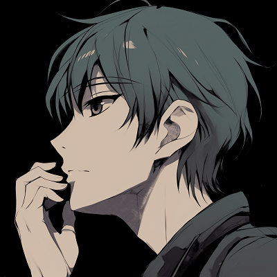 Image For Post | Close-up of Kuroko's face, focusing on his unique blue eyes and light hair. black pfp anime male characters pfp for discord. - [Black PFP Anime Collections](https://hero.page/pfp/black-pfp-anime-collections)