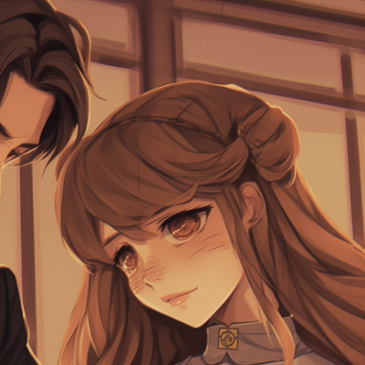 Image For Post | Two characters in classic attire, sepia tones and classic lines, in a profound discussion. stylish couple pfp matching pfp for discord. - [couple pfp matching, aesthetic matching pfp ideas](https://hero.page/pfp/couple-pfp-matching-aesthetic-matching-pfp-ideas)
