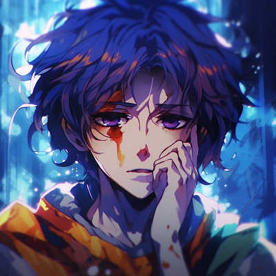 Image For Post | Profile picture of a sorrowful male anime character, utilizing in grays and blues to evoke sadness. crying male anime pfp pfp for discord. - [Crying Anime PFP](https://hero.page/pfp/crying-anime-pfp)