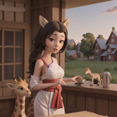 Image For Post Anime, geisha, werewolf, giraffe, farm, chef, HD, 4K, AI Generated Art