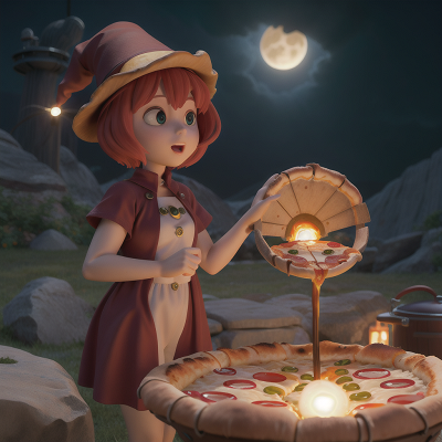 Image For Post Anime, alien, drought, solar eclipse, pizza, witch's cauldron, HD, 4K, AI Generated Art