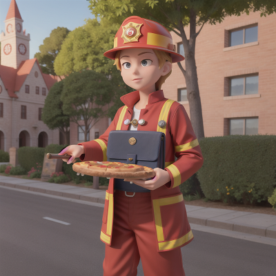 Image For Post Anime, park, firefighter, museum, pizza, spell book, HD, 4K, AI Generated Art