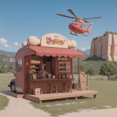 Image For Post Anime, joy, accordion, cowboys, hot dog stand, helicopter, HD, 4K, AI Generated Art