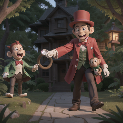 Image For Post Anime, haunted mansion, monkey, doctor, crystal, forest, HD, 4K, AI Generated Art