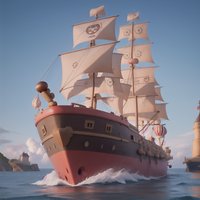 Image For Post Anime, pirate ship, ice cream parlor, anger, camera, castle, HD, 4K, AI Generated Art