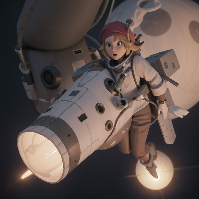 Image For Post Anime, space shuttle, fog, space, pirate, ghost, HD, 4K, AI Generated Art