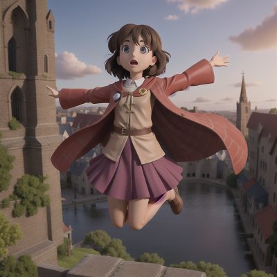 Image For Post Anime, doctor, jumping, drought, cathedral, invisibility cloak, HD, 4K, AI Generated Art