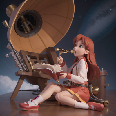 Image For Post Anime, telescope, helicopter, saxophone, singing, book, HD, 4K, AI Generated Art