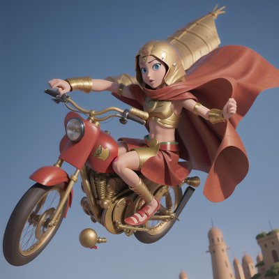 Image For Post Anime, pharaoh, invisibility cloak, bicycle, superhero, flying carpet, HD, 4K, AI Generated Art