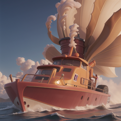 Image For Post Anime, tornado, boat, dragon, sandstorm, tractor, HD, 4K, AI Generated Art
