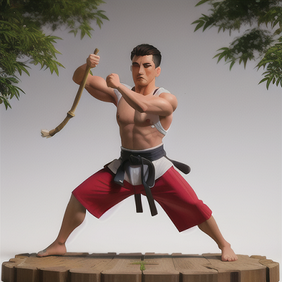 Image For Post | Anime, manga, Stoic martial artist, muscular build and battle scars, in a serene bamboo grove, practicing ancient fighting techniques, a wise old panda observing intently, minimalist gi with a black belt, clean and bold line art, an awe-inspiring sense of focus and mastery - [AI Art, Anime Adorned With Necklace ](https://hero.page/examples/anime-adorned-with-necklace-stable-diffusion-prompt-library)
