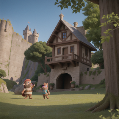 Image For Post Anime, medieval castle, flute, joy, zookeeper, bigfoot, HD, 4K, AI Generated Art
