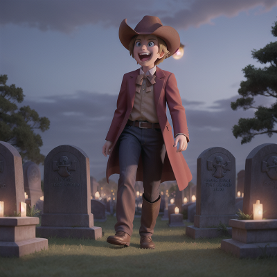 Image For Post Anime, school, laughter, haunted graveyard, betrayal, cowboys, HD, 4K, AI Generated Art