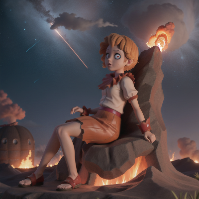 Image For Post Anime, volcano, carnival, zombie, meteor shower, angel, HD, 4K, AI Generated Art