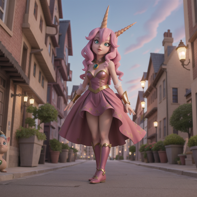 Image For Post Anime, city, goblin, unicorn, villain, queen, HD, 4K, AI Generated Art