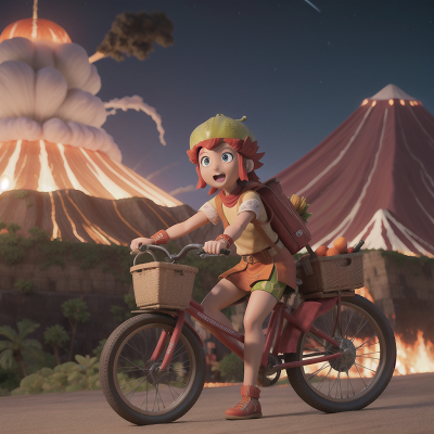 Image For Post Anime, volcano, fruit market, space, bicycle, tribal warriors, HD, 4K, AI Generated Art