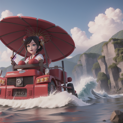 Image For Post Anime, tsunami, geisha, tractor, chef, helicopter, HD, 4K, AI Generated Art